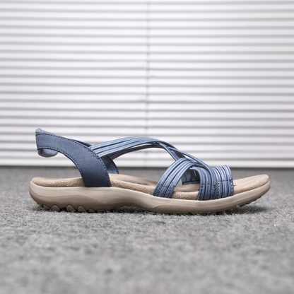 Women's Elastic String Cushioned Sandals A68539