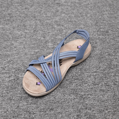 Women's Elastic String Cushioned Sandals A68539