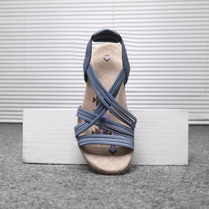 Women's Elastic String Cushioned Sandals A68539
