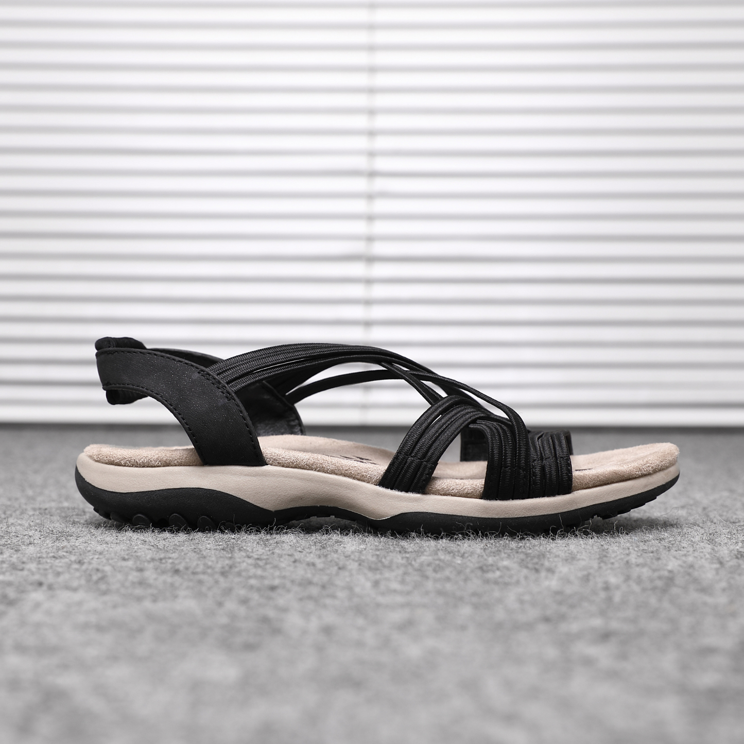 Women's Elastic String Cushioned Sandals A68539