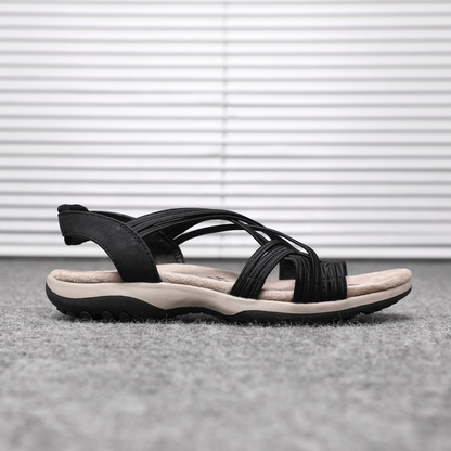 Women's Elastic String Cushioned Sandals A68539