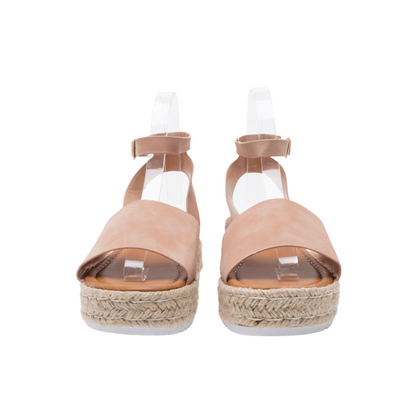 Women's espadrille sandals- Platform Wedges- Ankle Strap BG-735