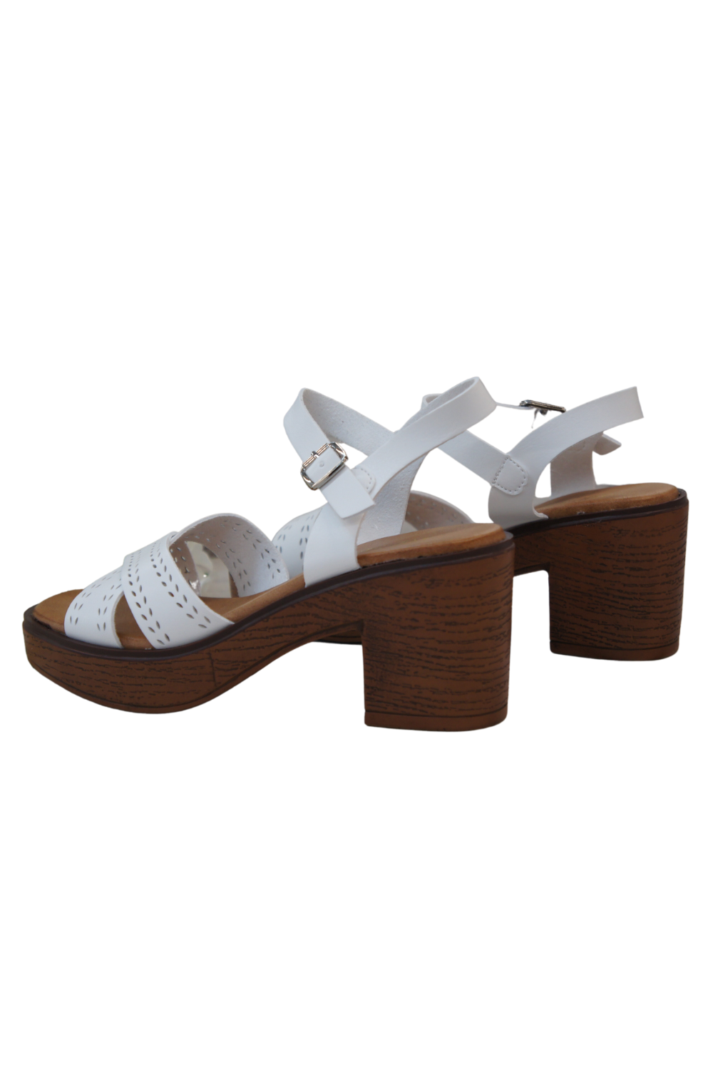 Fashion Platform Wood Effect Heel cushioning Indoor Outdoor A68129