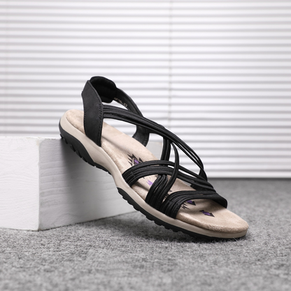 Women's Elastic String Cushioned Sandals A68539