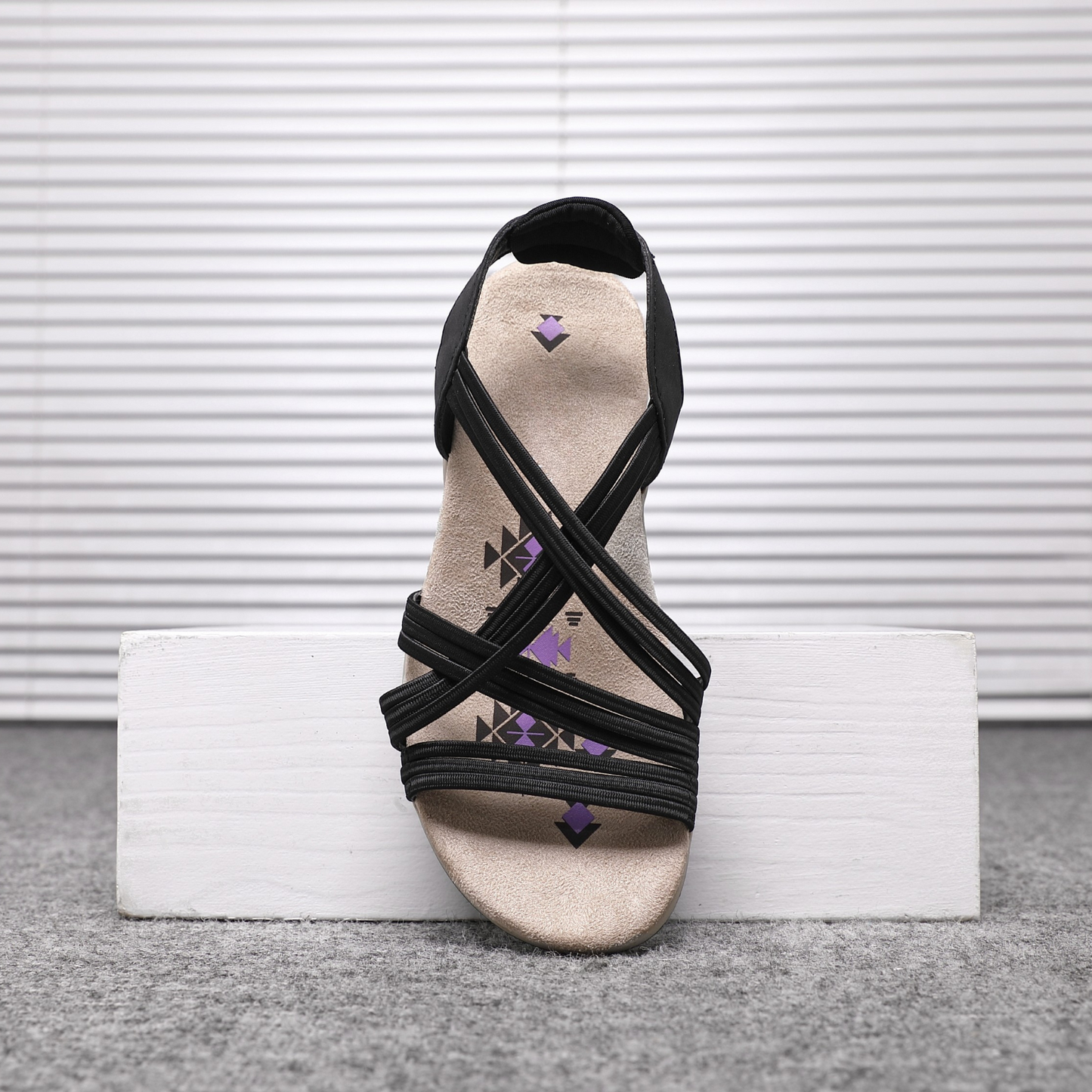 Women's Elastic String Cushioned Sandals A68539