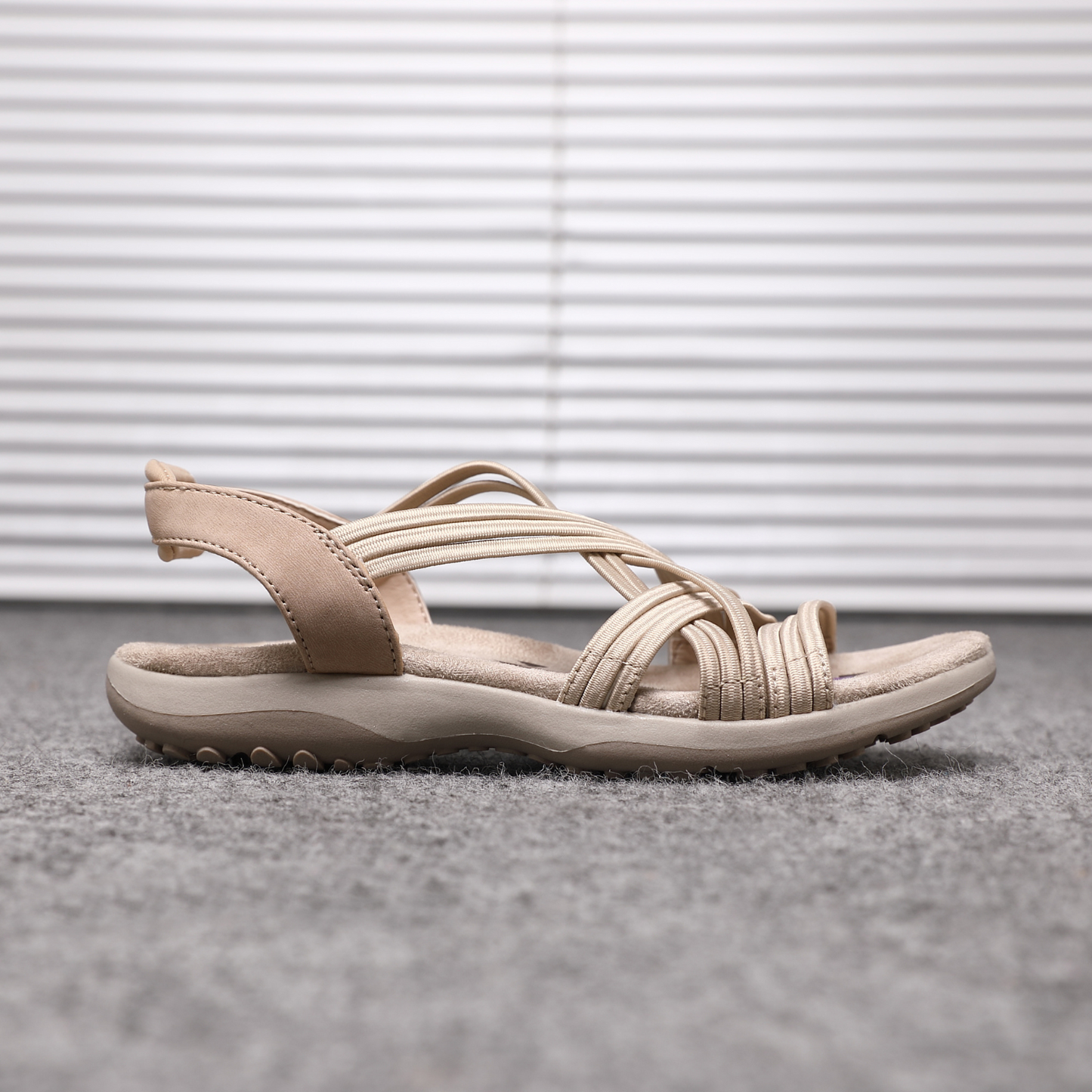 Women's Elastic String Cushioned Sandals A68539