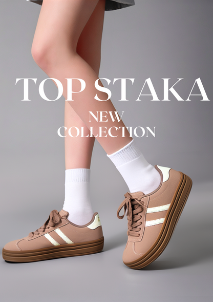 Women’s Lace-Up Platform Sneakers – Casual Fashion Trainers A2388