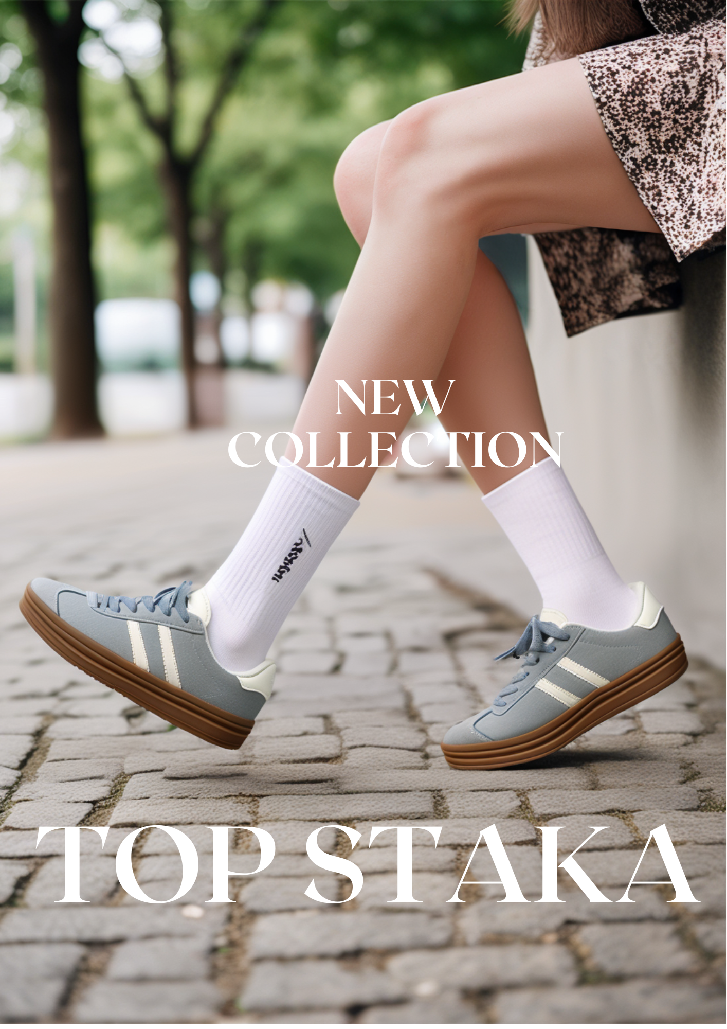 Women’s Lace-Up Platform Sneakers – Casual Fashion Trainers A2388