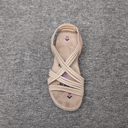 Women's Elastic String Cushioned Sandals A68539