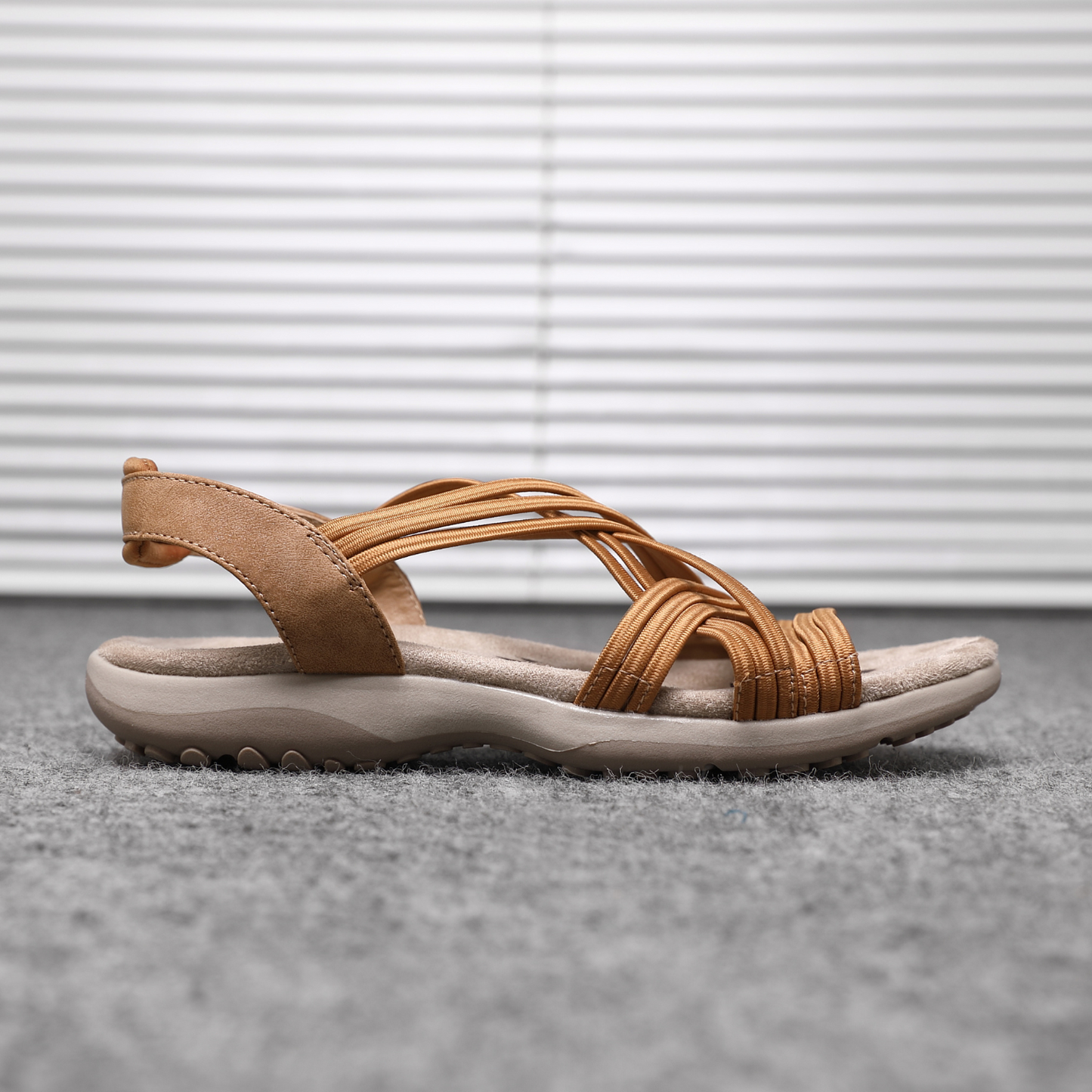 Women's Elastic String Cushioned Sandals A68539