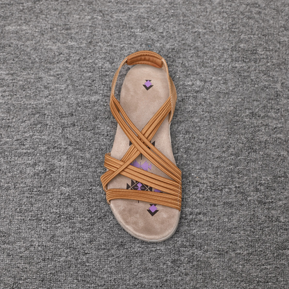 Women's Elastic String Cushioned Sandals A68539