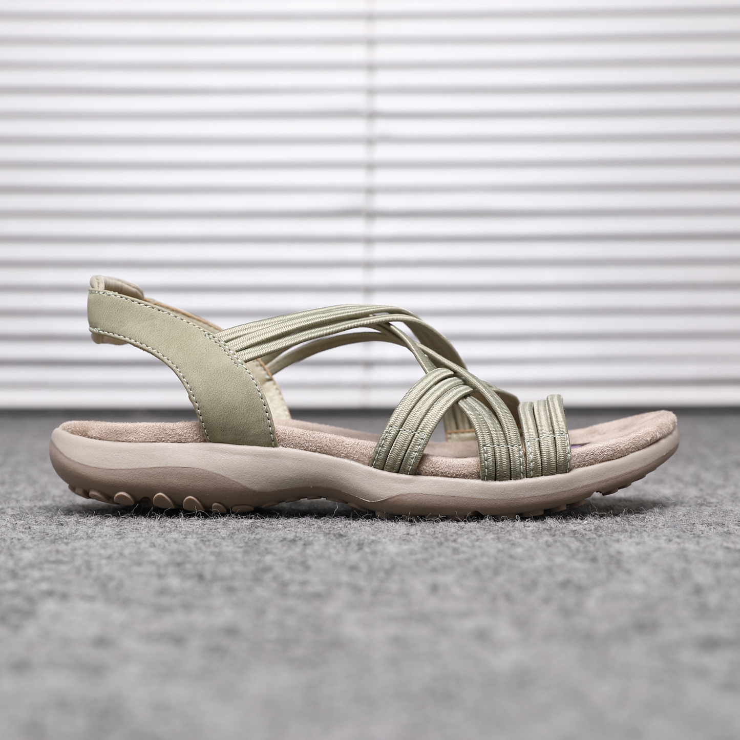 Women's Elastic String Cushioned Sandals A68539