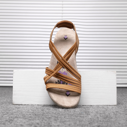Women's Elastic String Cushioned Sandals A68539
