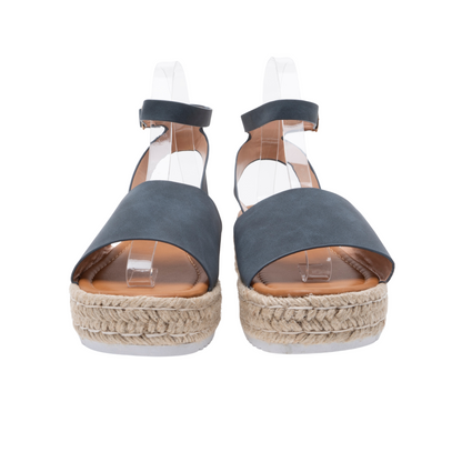 Women's espadrille sandals- Platform Wedges- Ankle Strap BG-735