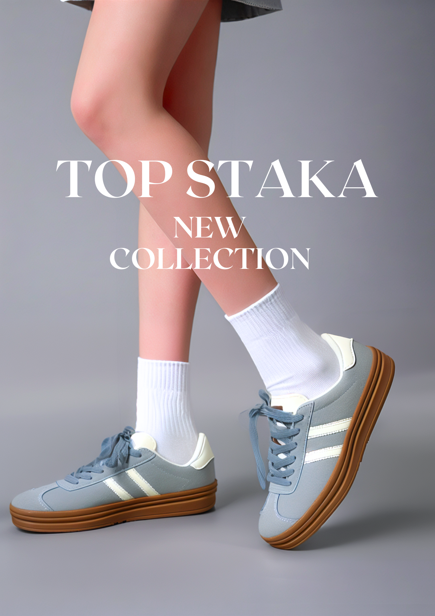 Women’s Lace-Up Platform Sneakers – Casual Fashion Trainers A2388